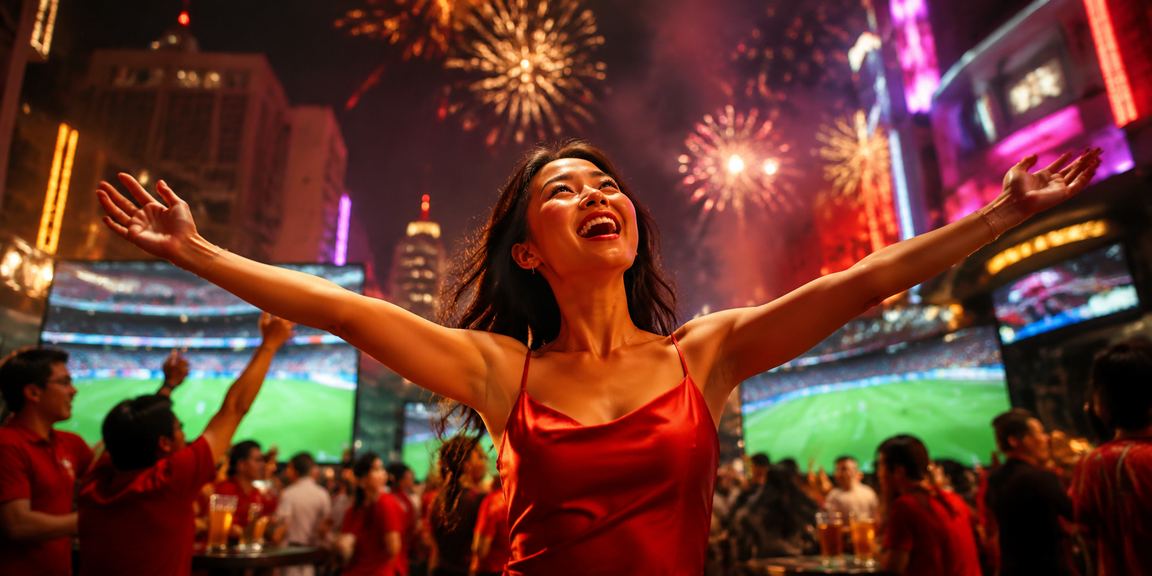 Cảnh đêm Hồ Chí Minh với ánh đèn neon rực rỡ gợi không khí jackpot casino sôi động